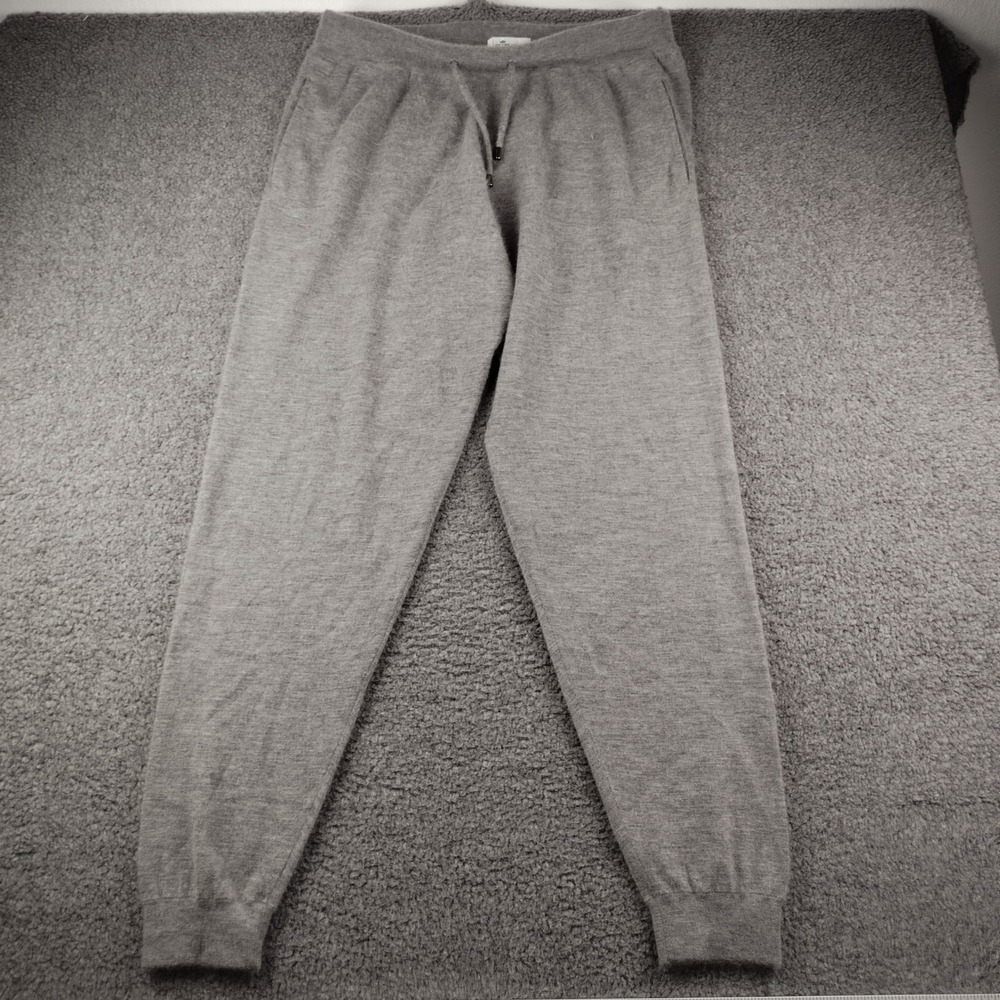 Peter Millar Joggers Mens 2XL XXL Cashmere Blend Grey Sweatpants Preppy Luxury